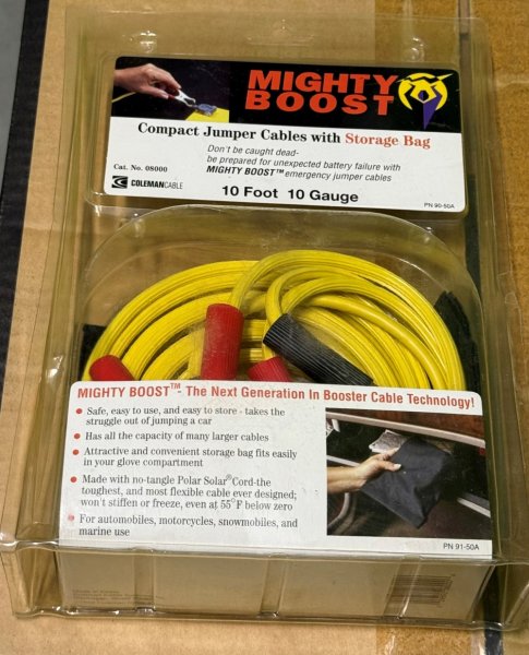 (90-50A)(08000) - Coleman 10' Jumper Cables (10 gauge) (6 available)