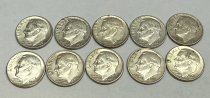 (Lot C) - Silver Roosevelt Dimes (various dates) - 10pc ($1.00 face value)