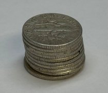 (Lot C) - Silver Roosevelt Dimes (various dates) - 10pc ($1.00 face value)