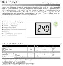 (Lascar SP 5-1200-BL)-PanelPilot (4-25v DC Splash-Proof Ultra Low Profile LCD Voltmeter) (New) (1 available)
