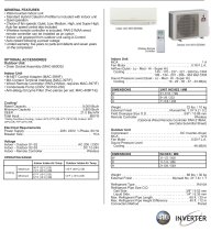 (Mitsubishi)- Mr Slim 9,000 btu Seer 21 Mini-split Air Conditioner (R410a) (MSY-GE09NA & MUY-GE09NA) (2 available) (Pickup only in northern NJ)