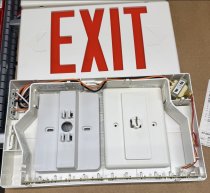 Exit Sign-LED with White Polycarbonate Housing (with top & side mounts & spare cover) (Sure-Lites LPX60RWH) (1 available)