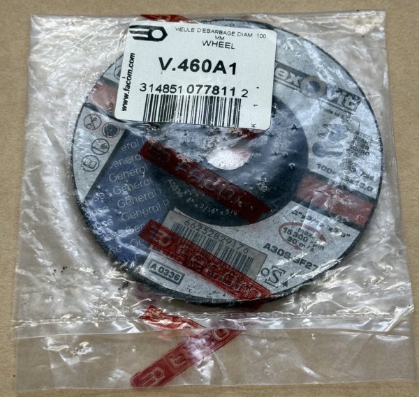 (V.460A1) - Grinding Wheel (100mm) for V.461 and V.462F Angle Grinders (4 available)