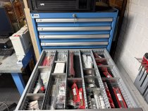 (Lista 1350) - Lista 14 drawer cabinet (Bright blue) - with retainer top & 2 keys (Local pickup only-Northern NJ)