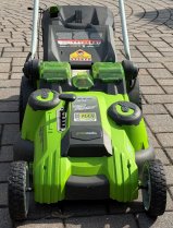 (Greenworks) - 20" Twin Force Battery Powered Lawn Mower (used twice) (local pickup only-Northern NJ)
