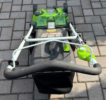 (Greenworks) - 20" Twin Force Battery Powered Lawn Mower (used twice) (local pickup only-Northern NJ)