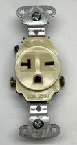 (PS)(5851-I) -20a/250v Commercial Grade Single Receptacle (Ivory) (free shipping on 5 or more) (10 available)