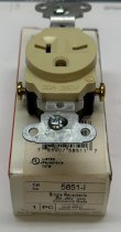 (PS)(5851-I) -20a/250v Commercial Grade Single Receptacle (Ivory) (free shipping on 5 or more) (10 available)