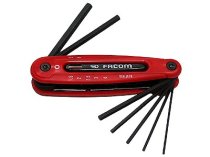 (86H.JE7B)-7pc Folding Metric Hex Key Set (1.5-6mm)