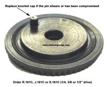 (R.161C) -Knurled Cap w/Chrome Trim (1/4" ratchets-see details)