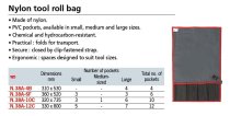 (N.38A-10C)-Nylon Tool Roll-10 Pockets (320x735mm)