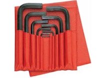 (82H.JL10)-10pc Short Metric Hex Key Wallet Set (2-10mm)