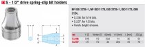 (S.237)-1/2" Drive Bit Holder (for 1/2" shank Hex bits)