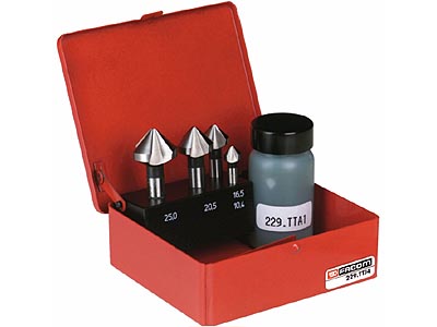 (229.TTJ4) -Countersink Bit Set-4pc + Lubricant (HSS)
