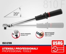 (S.208F200) -1/2" Drive Flex Head Torque Wrench (40-200nm) (USAG) (limited supply)