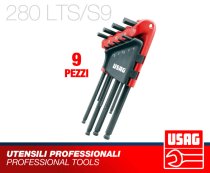 (83SH.JP9A)-9pc Long Metric Hex Key Set (w/ball tip) (USAG)