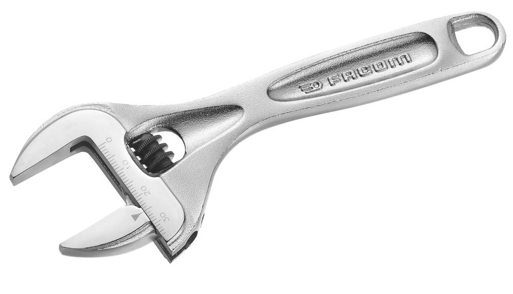 113AS.6C)-Slim Profile Wide Opening Adjustable Wrench-6