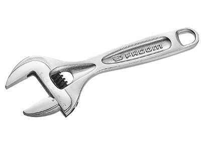 (113AS.8C)-Slim Profile Wide Opening Adjustable Wrench-8\" (Facom