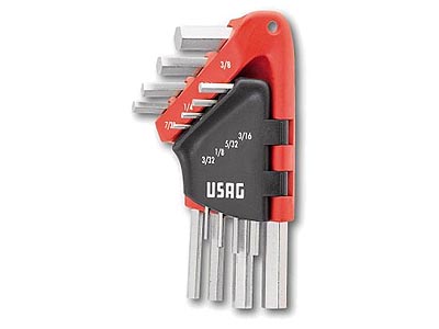 (82H.JP8AU)-8pc Short Fractional Hex Key Set (3/32-3/8\")(USAG)