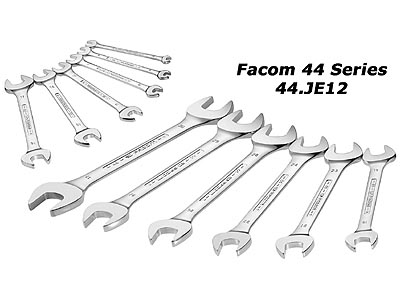 (44.JE12)-12pc Metric Open End Wrench Set (6-32mm)(Facom)