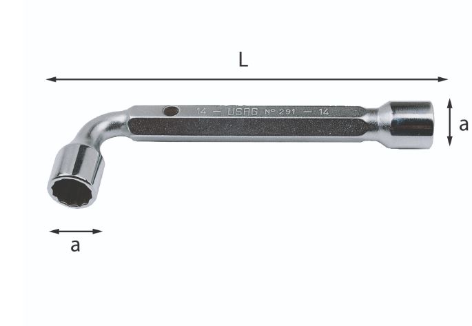 (92F.19) -Forged Angled Box Wrench-19mm (USAG)