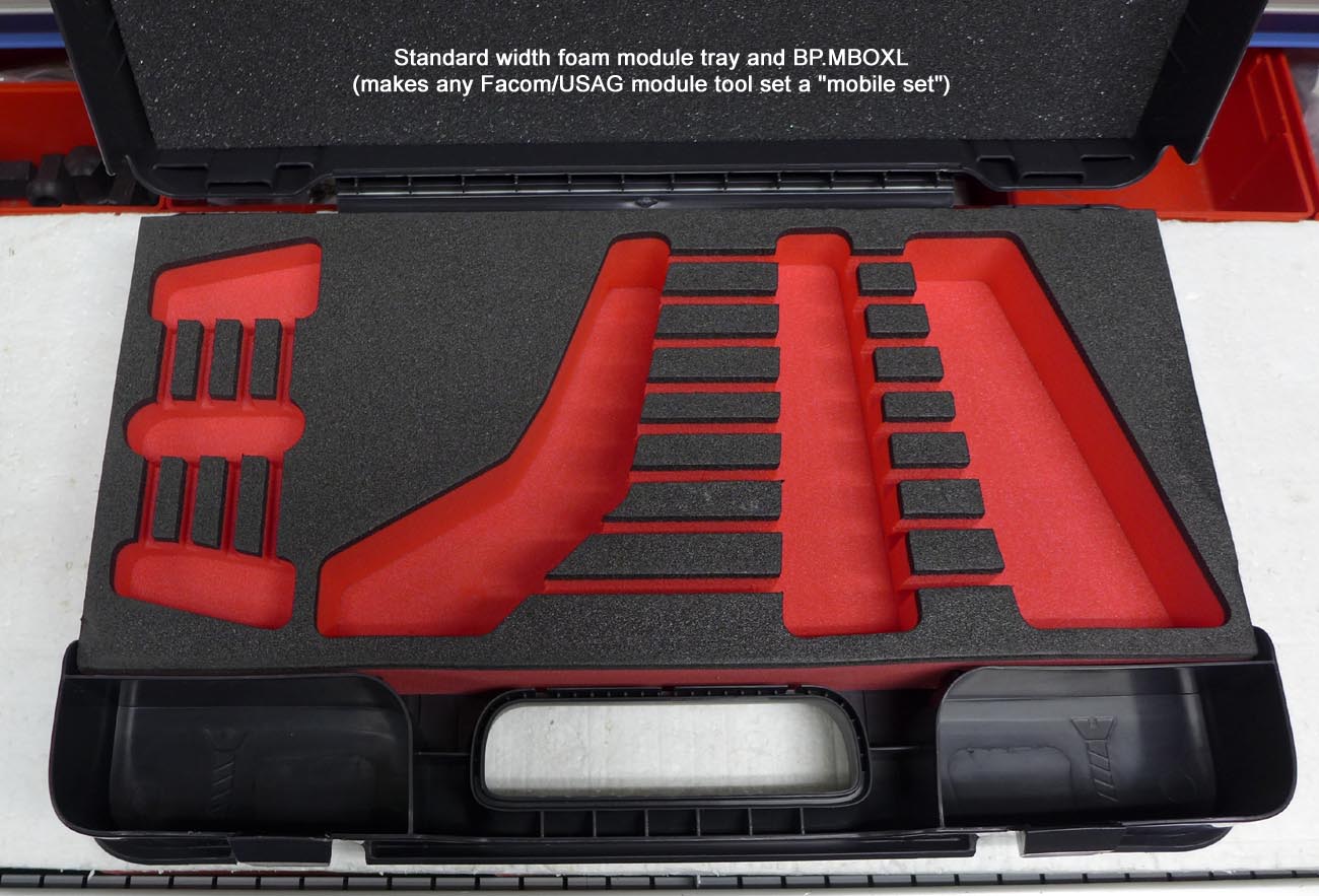 FACOM MODM.75PB Metric angled socket wrench sets in foam tray