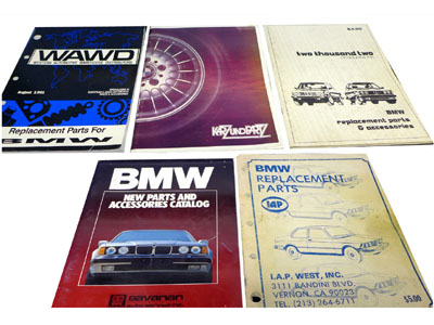 BMW Parts Catalogs (from the 1980's & 1990's)(set of 5)
