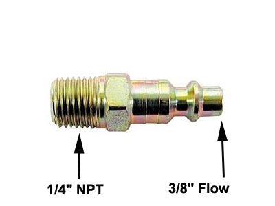 3/8" Flow Air Plug (1/4" NPT Male)(Industrial)