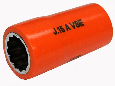 (J.19AVSE)-3/8\" Drive Insulated 12pt Socket-19mm
